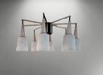 Vintage Hanglamp met 8 Glazen Kelken hengellamp, Ophalen of Verzenden, Gebruikt, Glas, Vintage