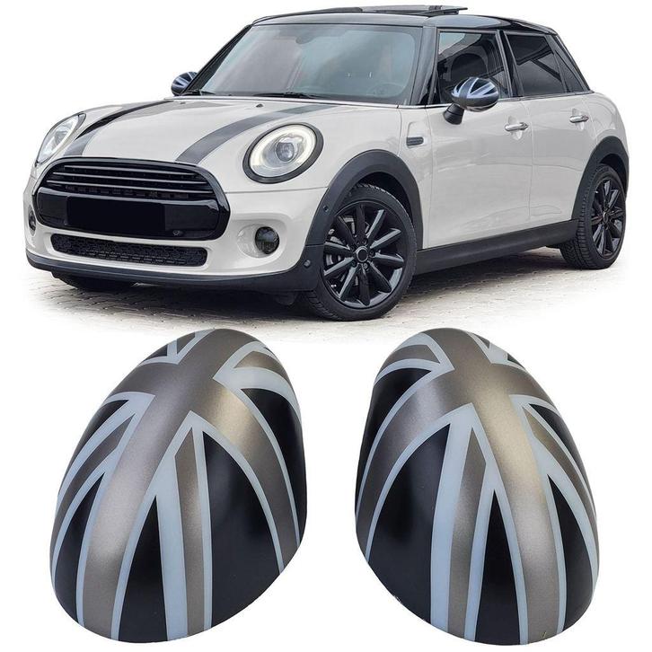 Spiegel Spiegelkappen Voor Mini F54 F55 F56 F57 Zwart Grijs, Auto diversen, Tuning en Styling, Verzenden