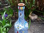 Arabische fles flesvaas vnml blauw wit Safi gemerkt Marokko, Ophalen of Verzenden
