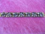 Dyrberg/Kern bronskleurige armband lila swarovski steentjes, Met kristal, Overige materialen, Gebruikt, Overige kleuren