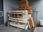 PARTIJ NETTE PALLETSTELLING MET HOUTEN VLONDERS, Ophalen, Zo goed als nieuw