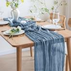 12 Stofblauwe kaasdoek tafellopers 300 x 90 cm, Ophalen, Zo goed als nieuw, Rechthoek, Binnen