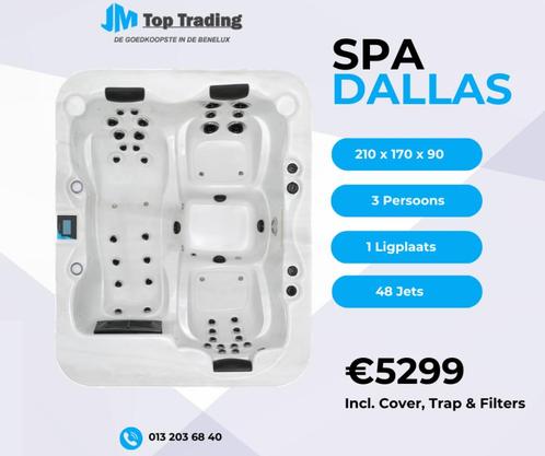 Jacuzzi Dallas (Balboa) - 3 pers - 210x170cm - 48 jets, Tuin en Terras, Zwembad-toebehoren, Nieuw, Afdekzeil, Ophalen