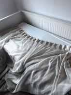 Goud kleurige vitrage met vlinderplooi, Huis en Inrichting, Stoffering | Gordijnen en Lamellen, Ophalen, 200 cm of meer