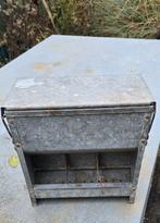 Oud metalen Frans voederbak voerbak kippen vogels, Antiek en Kunst, Ophalen of Verzenden