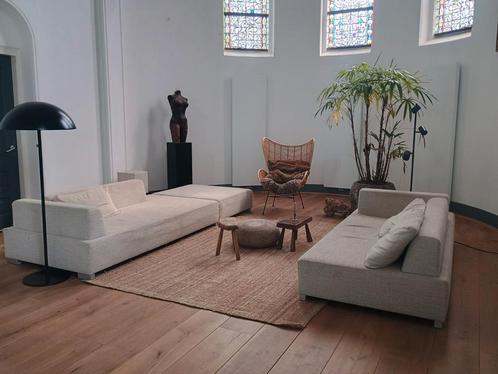 Sur & Plus 2 banken + hocker, Huis en Inrichting, Banken | Complete zithoeken, Gebruikt, Stof, Ophalen