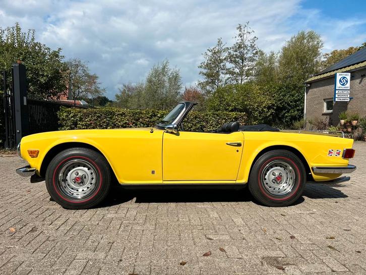 Triimph TR6, 1974 Mimosa, Auto's, Triumph, Particulier, TR6, Open dak, Benzine, Cabriolet, Handgeschakeld, Overige kleuren, Zwart