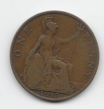 Verenigd Koninkrijk 1 penny 1913 KM# 810 beschikbaar voor biedingen