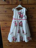 Wit/floraal feestjurkje, bruidsmeisjes jurk, prinsessenjurk, Ophalen of Verzenden, Zo goed als nieuw, Meisje, Jurk of Rok
