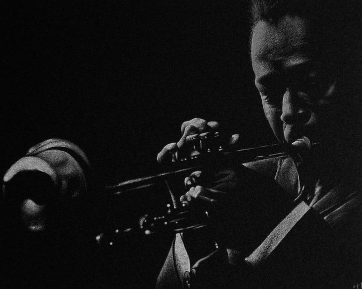 Miles Davis Handgesneden beeld... Gravure, Antiek en Kunst, Kunst | Schilderijen | Modern, Verzenden
