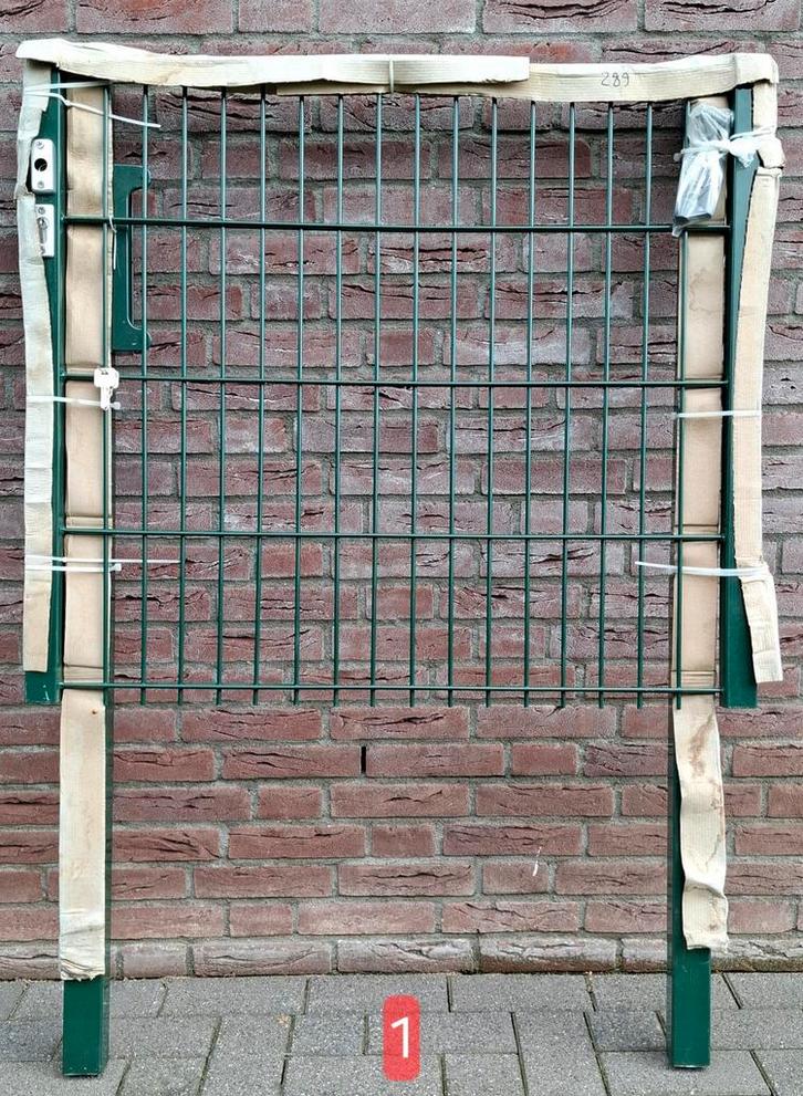 Nieuwe Poort - Dubbelstaafmat Hekwerk groen, Tuin en Terras, Tuinhekken en Hekwerk, Nieuw, Dubbelstaafmat hekwerk, IJzer, Met poort