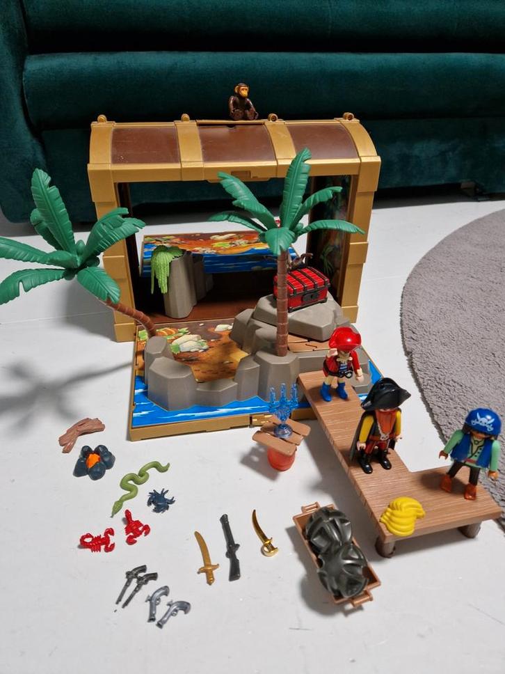 Playmobil Piraten Schatkist Eiland set 4432, Kinderen en Baby's, Speelgoed | Playmobil, Gebruikt, Ophalen of Verzenden