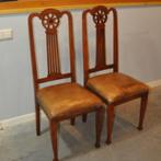 Art Deco schapenleren ROZET stoelen 2 stuks, Ophalen