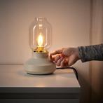 2 Beige Nachtlampjes - Dimbaar - 25cm, Ophalen, Nieuw, Glas