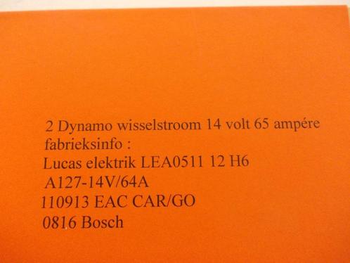 gereviseerde 14 volt en 65 ampere wisselstroomdynamo, Doe-het-zelf en Verbouw, Motoren, Zo goed als nieuw, Overige typen, Ophalen of Verzenden