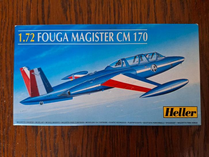 1:72 1/72 Heller Fouga Magister CM 170, Hobby en Vrije tijd, Modelbouw | Vliegtuigen en Helikopters, Zo goed als nieuw, Vliegtuig