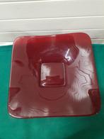 -	Schaal rood groot van glas, Ophalen of Verzenden, 'T Olde Gre-j, Info@toldegrej.nl, Endepoelstraat 20f Didam