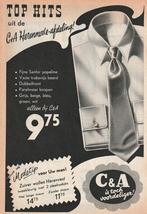 Retro reclame 1953 C&A herenmode Sanfor overhemden, Verzenden, Overige typen