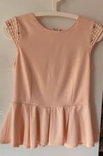 Peplum zalm roze top met parels maat M 38, Maat 38/40 (M), Ophalen of Verzenden, Zo goed als nieuw, Roze
