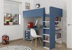 Jules hoogslaper basic met bureau - 90x200 - Blauw, Niet ingevuld, Niet ingevuld, Niet ingevuld