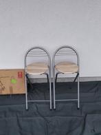 Set van 2 barkrukken, Huis en Inrichting, Barkrukken, Met voetsteun, 60 tot 90 cm, Nieuw, Ophalen of Verzenden
