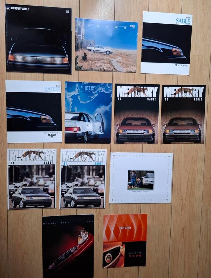 Mercury Ford Sable. 14 stuks  € 28,--, Boeken, Auto's | Folders en Tijdschriften, Zo goed als nieuw, Ford, Ophalen of Verzenden