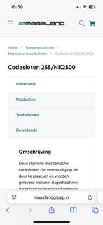 Maasland codeslot, Ophalen of Verzenden, Nieuw, Slot