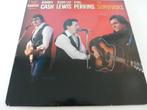 LP J. Cash - J.L. Lewis - C. Perkins - The Survivors, Ophalen of Verzenden, Gebruikt, 12 inch