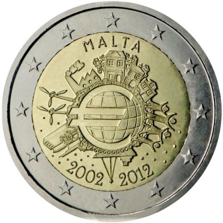 2 euro Malta “TYEC’’ UNC 2012, Postzegels en Munten, Munten | Europa | Euromunten, Losse munt, 2 euro, Malta, Verzenden