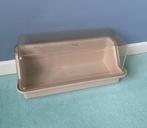 Opbergbak - Opbergbox - Hardplastic 35 x 16 x 16 cm beige, Ophalen of Verzenden, Gebruikt
