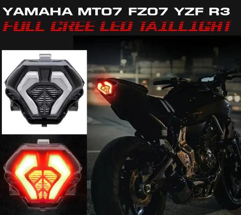 FULL CREE LED achterlicht met E24 IP67 MT07 / FZ07 /YZF R3, Motoren, Onderdelen | Yamaha, Nieuw, Verzenden