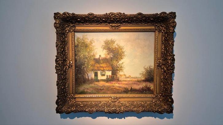 Antiek schilderij met mooie lijst, Antiek en Kunst, Kunst | Schilderijen | Klassiek, Ophalen