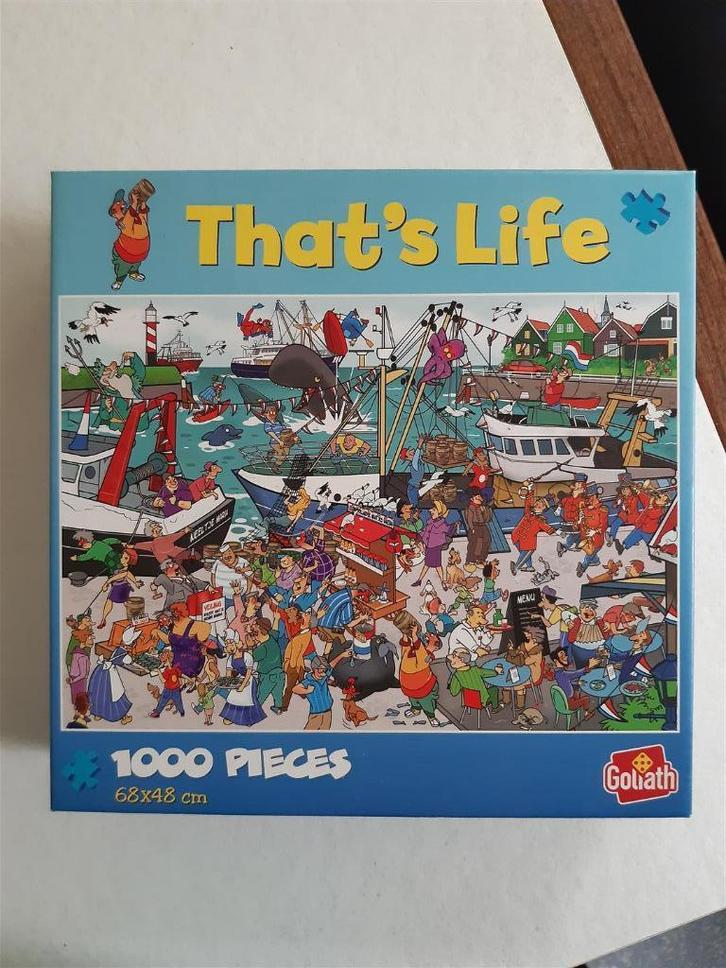 Goliath That's Life 933160 Herring day 1000 stukjes, Hobby en Vrije tijd, Denksport en Puzzels, Zo goed als nieuw, Legpuzzel, 500 t/m 1500 stukjes