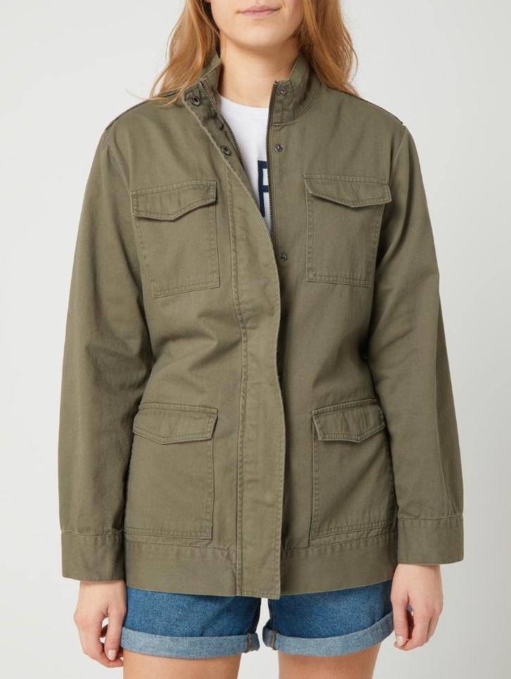 Saint Tropez zomer jas/jack, khaki groen, mt L, Kleding | Dames, Jassen | Zomer, Zo goed als nieuw, Maat 38/40 (M), Groen, Ophalen of Verzenden