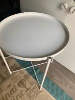 Wit bijzettafeltje - Ronde vorm zgn, Ophalen, Minder dan 45 cm, Minder dan 55 cm, Metaal of Aluminium