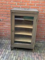 Oud kastje, Ophalen, Glas, Vintage, 50 tot 100 cm