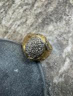 Prachtige 14k gouden ring met echte briljanten, Sieraden, Tassen en Uiterlijk, Ringen, Ophalen of Verzenden, Zo goed als nieuw