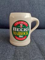 bierpul biermok bierkroes beck's maibock 1994 becks, Ophalen of Verzenden, Zo goed als nieuw, Pul(len), Overige merken