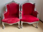 Barok stoelen , kleine (2 stuks),Rood, zilver, Pirha, Ophalen