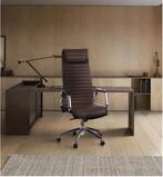hjh OFFICE  Bruine Bureaustoel met Hoge Rugleuning, Gebruikt, Bruin, Ophalen of Verzenden, Bureaustoel