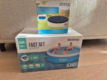 Bestway Fast Set Zwembad 3.05m + Intex Afdekzeil - Nieuw beschikbaar voor biedingen