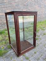 Orgineel antiek houten toonbank winkelvitrine ong 1900, Ophalen, Gebruikt, Glas, Antiek houten winkel/toonbank vitrine