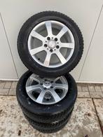 Set alu velgen met michelin winterbanden 5x112 vw seat, 15 inch, Banden en Velgen, 195 mm, Winterbanden