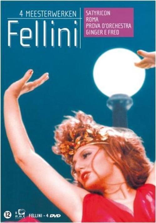Fellini: 4 Meesterwerken, Sealed Ned. Ondert. 4 dvd box, Cd's en Dvd's, Dvd's | Filmhuis, Nieuw in verpakking, Italië, Boxset
