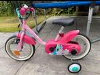 Meisjes fiets 14 inches, Fietsen en Brommers, Fietsen | Kinderfietsjes, Ophalen, Zo goed als nieuw, Minder dan 16 inch, Zijwieltjes