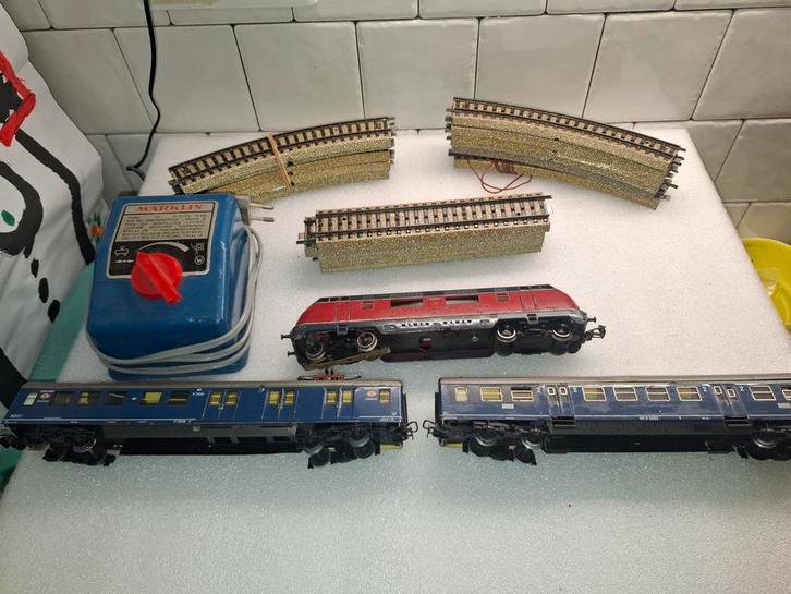 Marklin begin set ns, Hobby en Vrije tijd, Modeltreinen | H0, Gebruikt, Wagon, Wisselstroom, Märklin, Analoog, NS, Ophalen of Verzenden