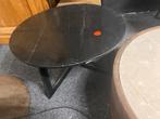 Bijzettafel zwart echt mamer 70cm hoge korting, Ophalen, Rond, Nieuw, 55 tot 75 cm