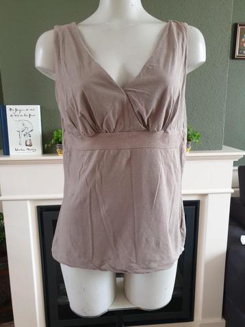 Anna mooie beige bruine top shirt L 42 Gratis verzenden beschikbaar voor biedingen