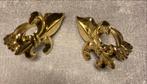 Gouden Fleur de Lis gordijnklem (Set van 2), Minder dan 50 cm, Vintage, Nieuw, Ophalen of Verzenden