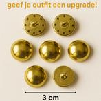 6 gouden knopen – vintage look – 3 cm diameter, Ophalen of Verzenden, Zo goed als nieuw, Knoop of Knopen